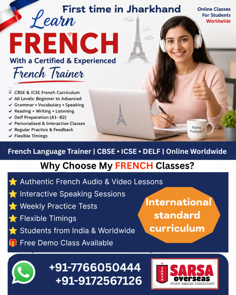 French language classes in Jamshedpur